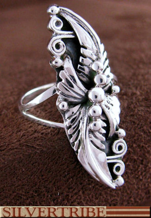 Genuine Sterling Silver Southwest Jewelry Ring Size 5-1/4 NS54829